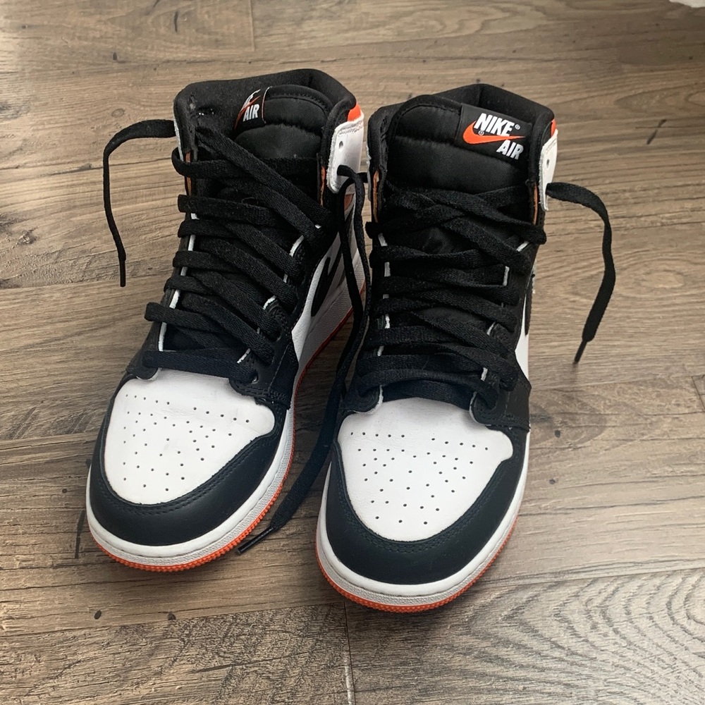 Nike High-Top Black White with Orange Accents